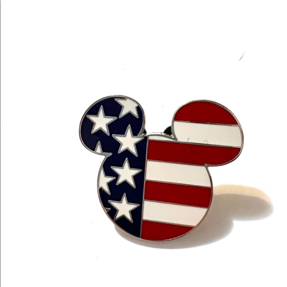 Red White and Blue Mickey Mouse Pin. Vintage - Picture 2 of 3